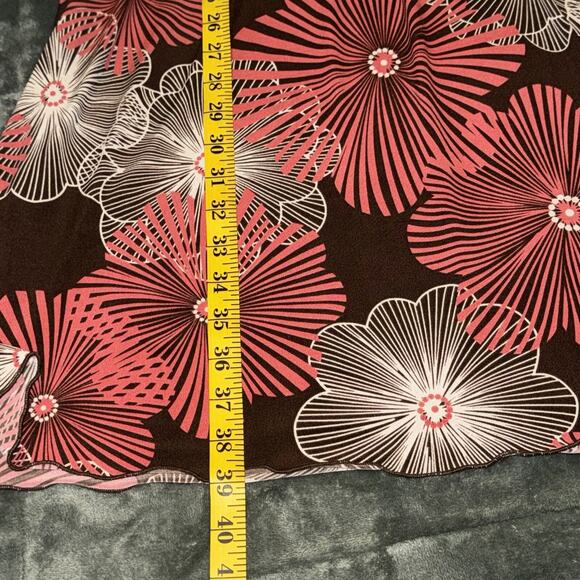 Speechless Halter Dress Women's Large Brown Pink Floral Empire Waist Y2K 2000s - Picture 5 of 7